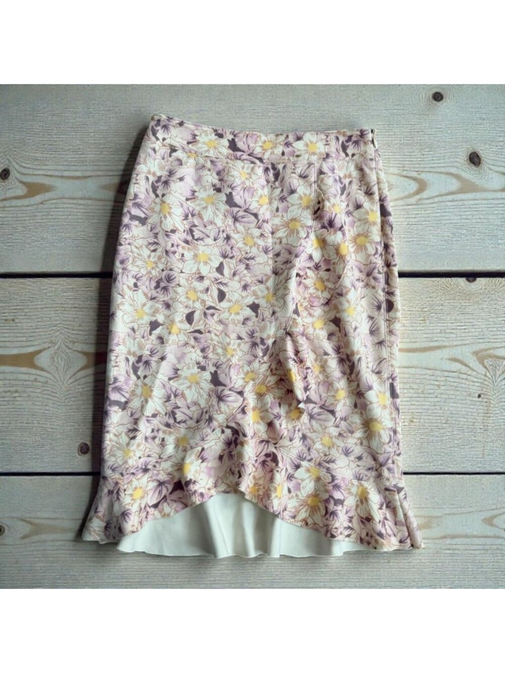ANTHROPOLOGIE Floral Ruffle Dress skirt Size US 8